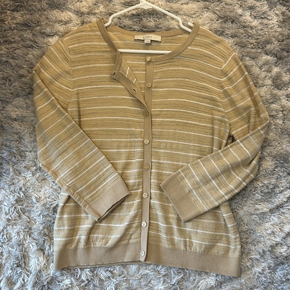 LOFT crewneck cardigan, 100% cotton - Picture 2 of 10